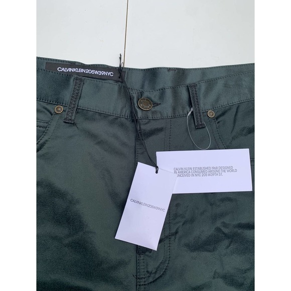 Calvin Klein 305W39NYC x Raf Simons SS18 Runway Satin Green Pants - Picture 4 of 11